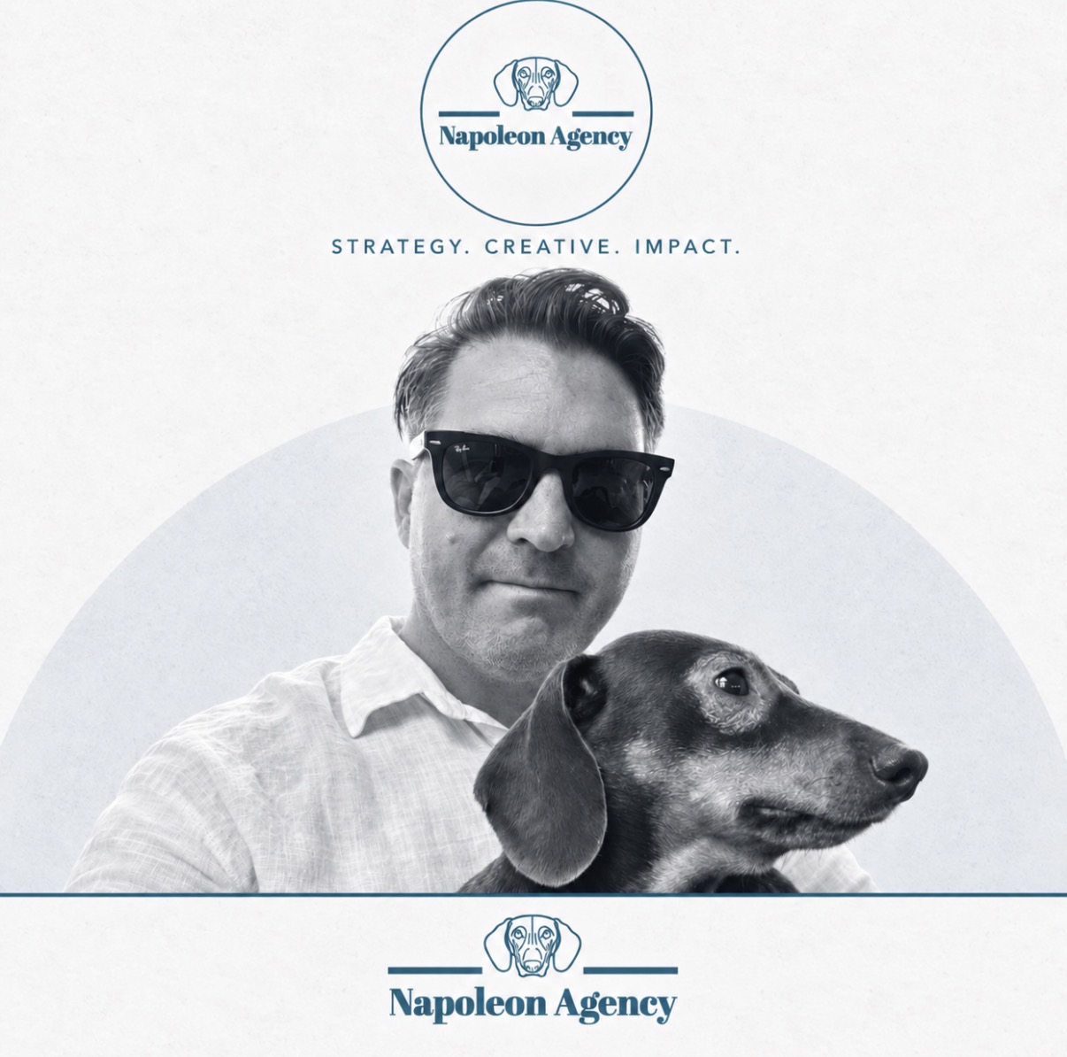 Niclas Gillqvist med hunden Napoleon, Napoleon Agency
